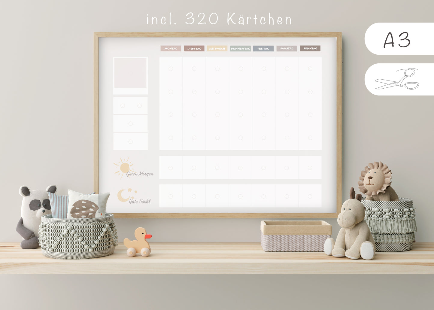 Bastelset Wochenplan A3