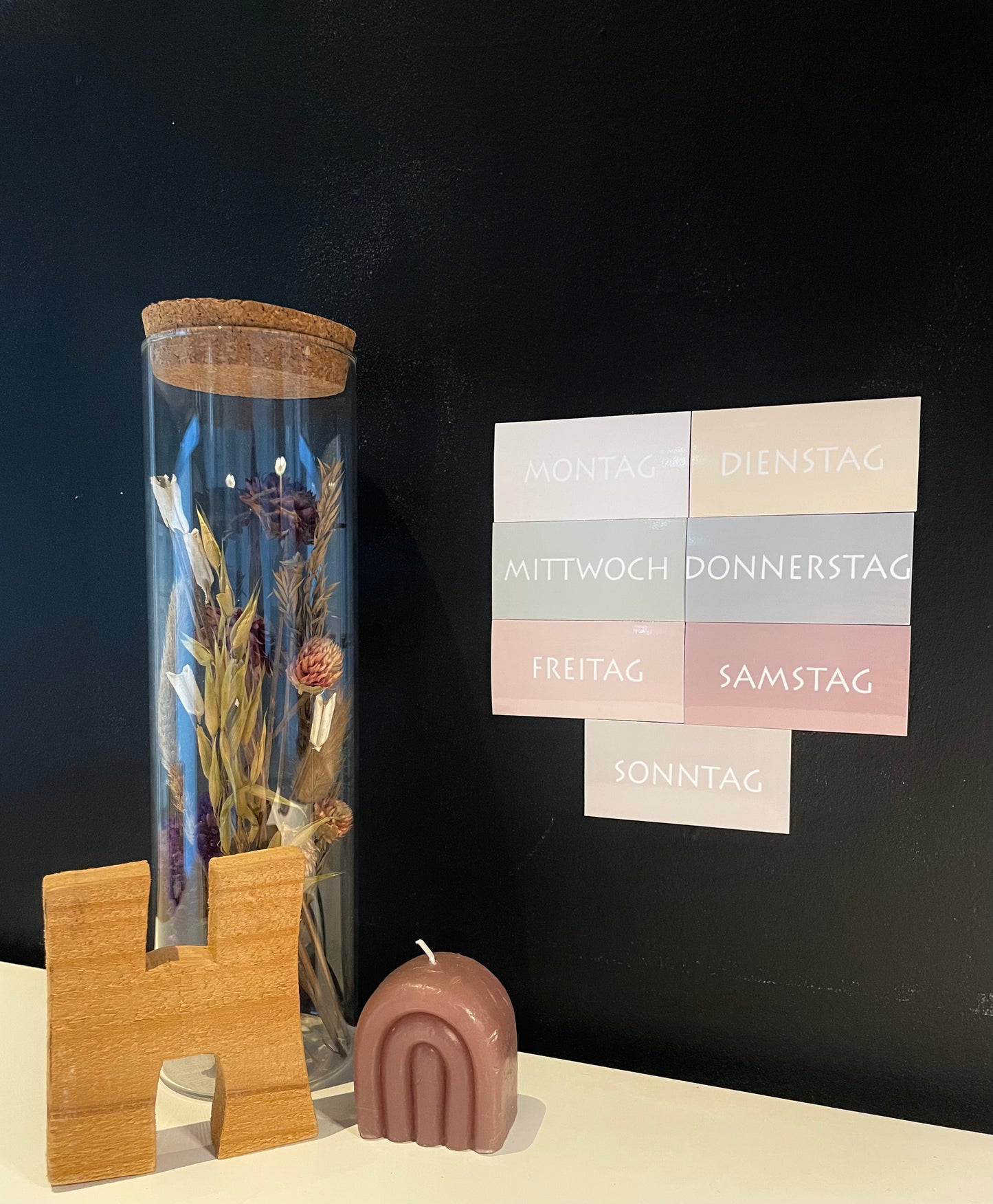 Magnet-Set Wochentage 8x4cm