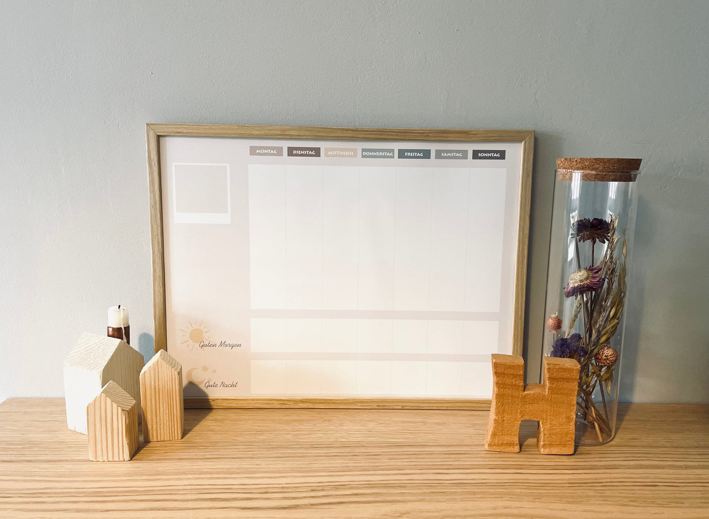 Bundle Wochenplan & Tagesablauf A3 Magnettafel, magnethaftend und beschreibbar