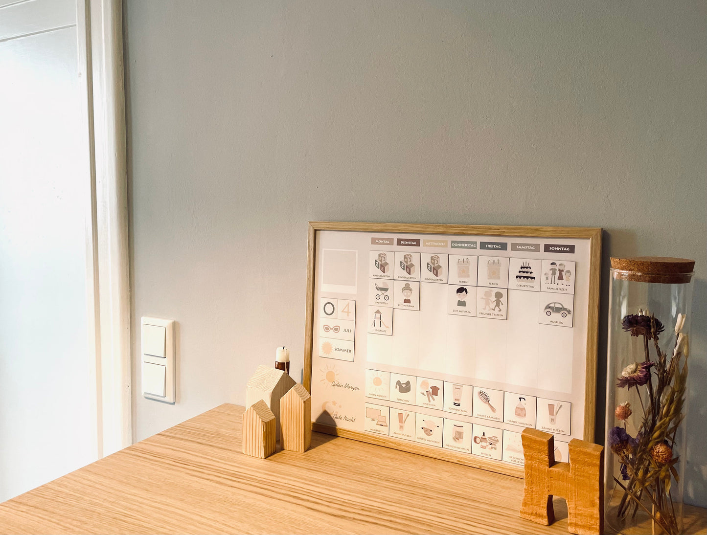 Bundle Wochenplan & Tagesablauf A3 Magnettafel, magnethaftend und beschreibbar