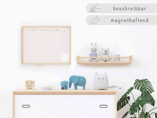 Monatsplan Kalender A3 inkl Magnete, magnethaftend und beschreibbar
